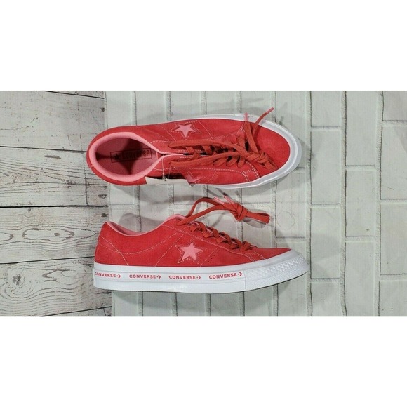 Converse One Star OX 259815C Paradise Leather Suede Pink Sneakers YOUTH SZ 6.5 - Picture 1 of 9